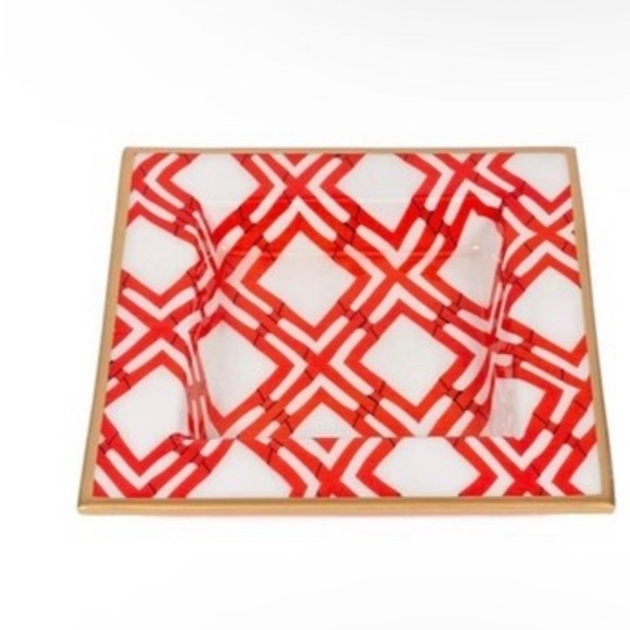 Jayes studio Cane Enameled Smidge Tray red white - Picture 2 of 10